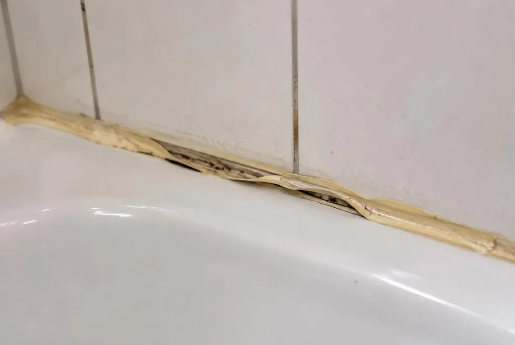 Kitbedrijf Amstelveen – loslatende kit naast het bad